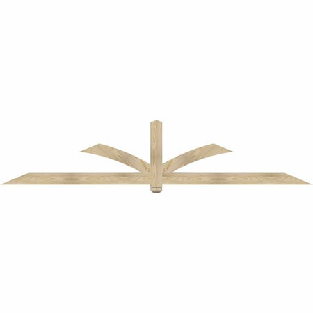 Ekena Millwork Redmond Rough Sawn Timber Gable Bracket, Douglas Fir, 108"W x 22"H x 4"D x 4"F, 5/12 Pitch GBW108X22X0404RED00RDF